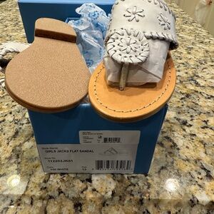 Jack Rogers White Girls Flat Sandals